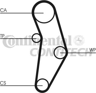 CONTINENTAL CTAM BR CT1049 - Зубчатый ремень ГРМ autospares.lv