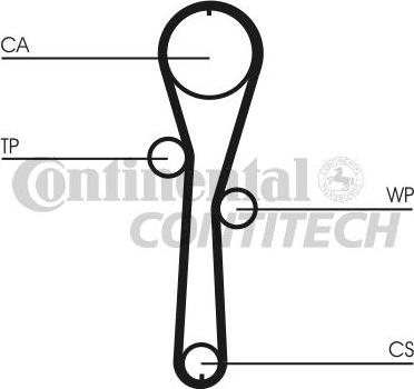 CONTINENTAL CTAM BR CT1045 - Зубчатый ремень ГРМ autospares.lv