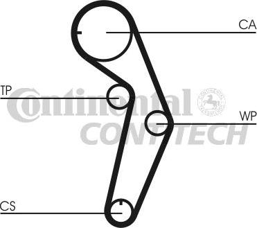 CONTINENTAL CTAM BR CT1048 - Зубчатый ремень ГРМ autospares.lv