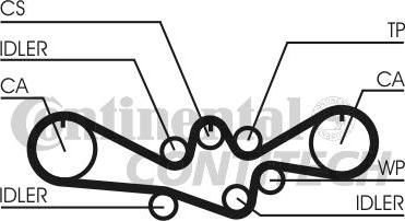 CONTINENTAL CTAM BR CT1050K1 - Комплект зубчатого ремня ГРМ autospares.lv