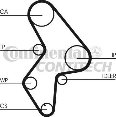 CONTINENTAL CTAM BR CT1061 - Зубчатый ремень ГРМ autospares.lv