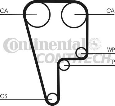 CONTINENTAL CTAM BR CT1006 - Зубчатый ремень ГРМ autospares.lv