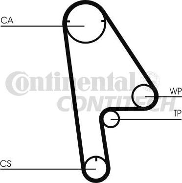 CONTINENTAL CTAM BR CT1001 - Зубчатый ремень ГРМ autospares.lv