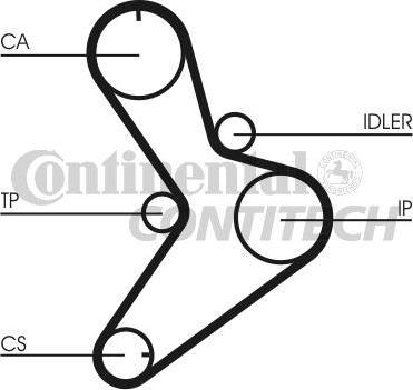 CONTINENTAL CTAM BR CT1038 - Зубчатый ремень ГРМ autospares.lv