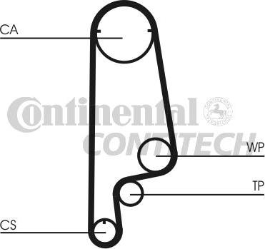 CONTINENTAL CTAM BR CT1070 - Зубчатый ремень ГРМ autospares.lv