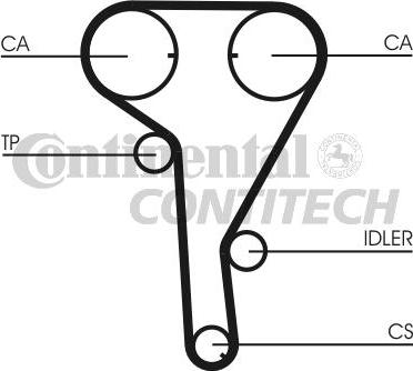 CONTINENTAL CTAM BR CT1077 - Зубчатый ремень ГРМ autospares.lv