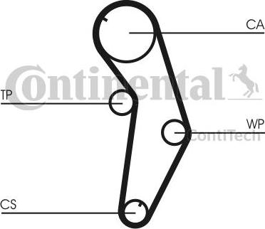 CONTINENTAL CTAM BR CT841K1 - Комплект зубчатого ремня ГРМ autospares.lv