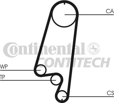 CONTINENTAL CTAM BR CT866 - Зубчатый ремень ГРМ autospares.lv