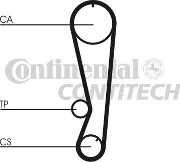 CONTINENTAL CTAM BR CT850K1 - Комплект зубчатого ремня ГРМ autospares.lv