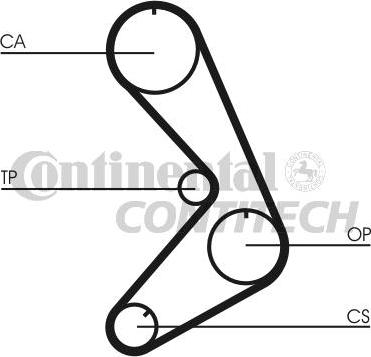 CONTINENTAL CTAM BR CT749 - Зубчатый ремень ГРМ autospares.lv