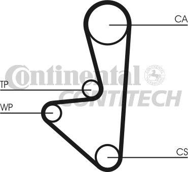 CONTINENTAL CTAM BR CT744 - Зубчатый ремень ГРМ autospares.lv