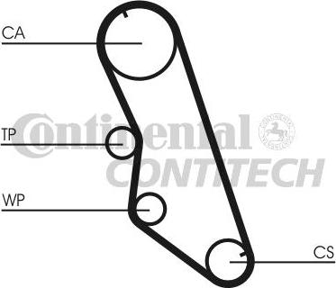 CONTINENTAL CTAM BR CT754K1 - Комплект зубчатого ремня ГРМ autospares.lv