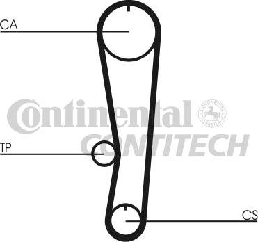 CONTINENTAL CTAM BR CT757 - Зубчатый ремень ГРМ autospares.lv