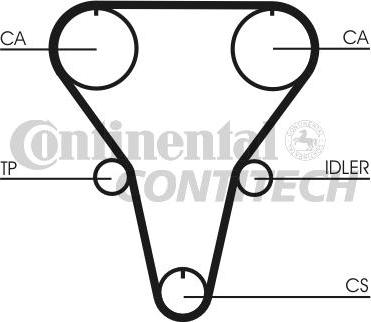 CONTINENTAL CTAM BR CT769 - Зубчатый ремень ГРМ autospares.lv