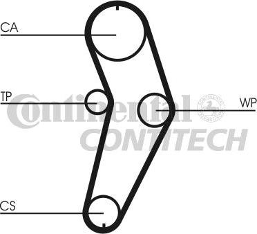 CONTINENTAL CTAM BR CT709 - Зубчатый ремень ГРМ autospares.lv