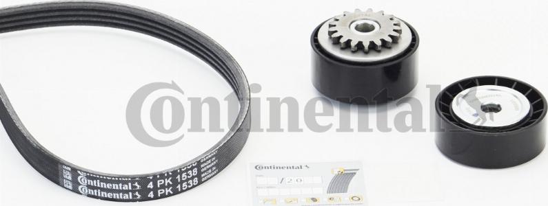 Contitech 4PK1538K1 - Поликлиновый ременный комплект autospares.lv