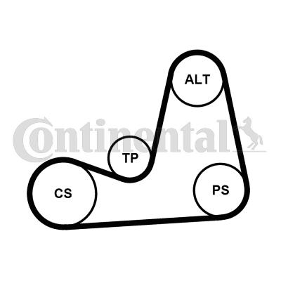 Continental 5PK1110K2 - Поликлиновый ременный комплект autospares.lv