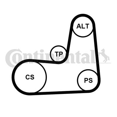 Continental 5PK1135K2 - Поликлиновый ременный комплект autospares.lv