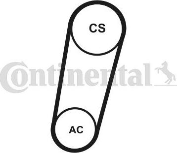 Contitech 5PK705ELASTT1 - Поликлиновый ременный комплект autospares.lv