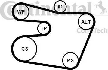 Continental 6PK1538K1 - Поликлиновый ременный комплект autospares.lv