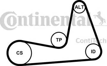 Continental 6PK1130K1 - Поликлиновый ременный комплект autospares.lv