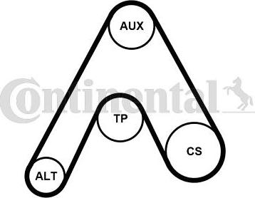 Continental 6PK1217K3 - Поликлиновый ременный комплект autospares.lv