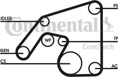 Continental 6PK2390D1 - Поликлиновый ременный комплект autospares.lv