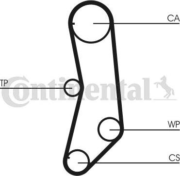 Contitech CT 997 - Зубчатый ремень ГРМ autospares.lv