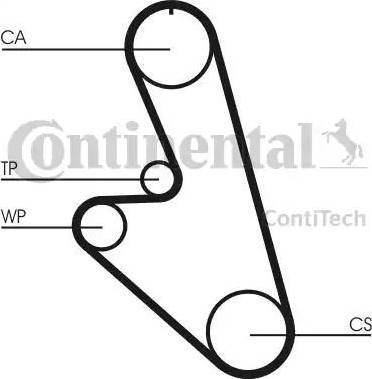 Continental CT535 - Зубчатый ремень ГРМ autospares.lv