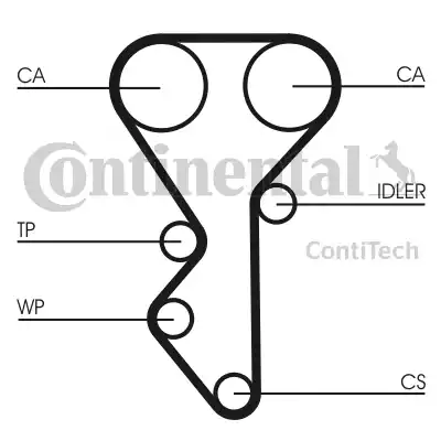 Continental CT955 - Зубчатый ремень ГРМ autospares.lv