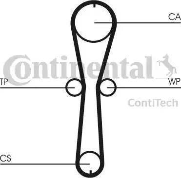 Continental CT915K1 - Комплект зубчатого ремня ГРМ autospares.lv