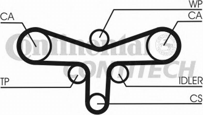 Contitech CT984 - Зубчатый ремень ГРМ autospares.lv