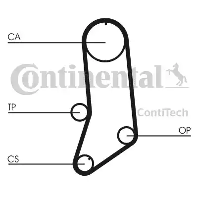 Continental CT594K3 - Комплект зубчатого ремня ГРМ autospares.lv