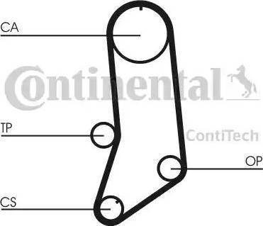 Continental CT594 - Зубчатый ремень ГРМ autospares.lv