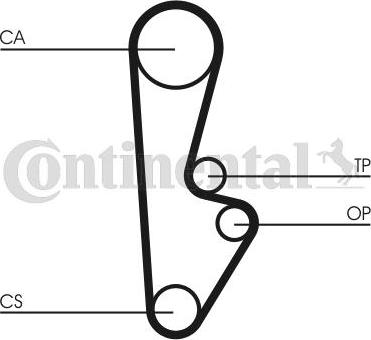 Contitech CT559 - Зубчатый ремень ГРМ autospares.lv