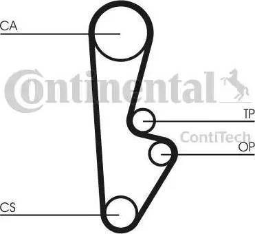 Continental CT559 - Зубчатый ремень ГРМ autospares.lv