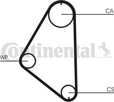 Contitech CT 558 - Зубчатый ремень ГРМ autospares.lv