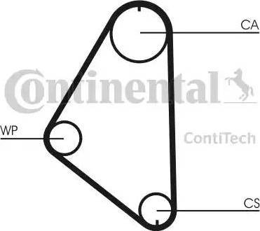 Continental CT558WP1 - Водяной насос + комплект зубчатого ремня ГРМ autospares.lv