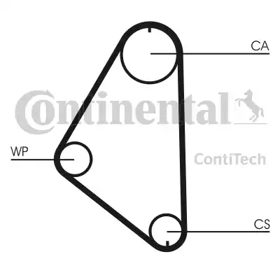 Continental CT558 - Зубчатый ремень ГРМ autospares.lv