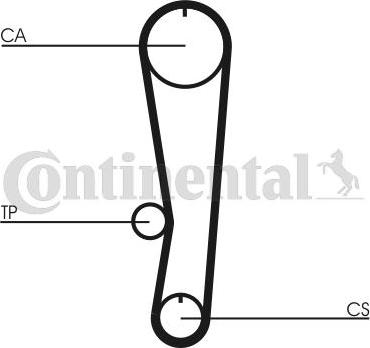 Contitech CT 568 K1 - Комплект зубчатого ремня ГРМ autospares.lv