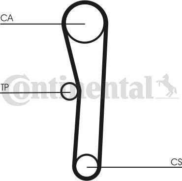 Contitech CT562 - Зубчатый ремень ГРМ autospares.lv