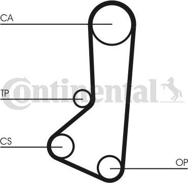 Contitech CT511K2 - Комплект зубчатого ремня ГРМ autospares.lv