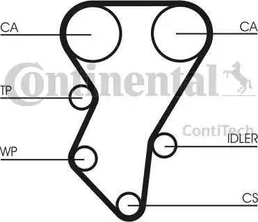 Continental CT588K1 - Комплект зубчатого ремня ГРМ autospares.lv