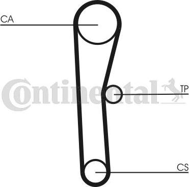 Contitech CT 536 - Зубчатый ремень ГРМ autospares.lv