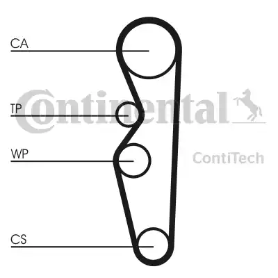 Continental CT576 - Зубчатый ремень ГРМ autospares.lv