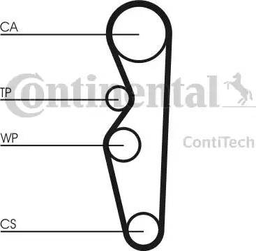 Continental CT576 - Зубчатый ремень ГРМ autospares.lv