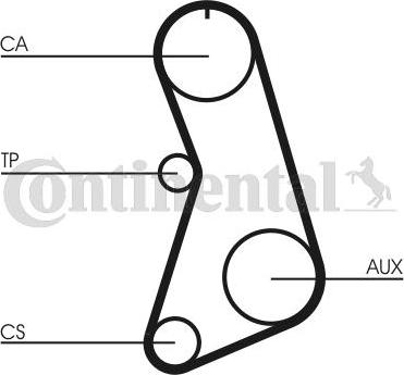 Contitech CT 647 - Зубчатый ремень ГРМ autospares.lv