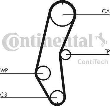 Continental CT666 - Зубчатый ремень ГРМ autospares.lv