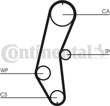 Contitech CT666 - Зубчатый ремень ГРМ autospares.lv