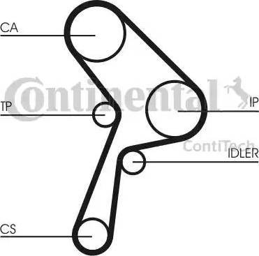 Continental CT609K1 - Комплект зубчатого ремня ГРМ autospares.lv